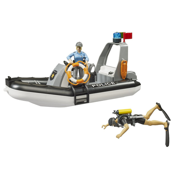 Bruder RAM 2500 Police Pickup with Light & Sound, Trailer, & Boat - IN STORE PICK UP ONLY-Toys & Learning-Bruder-031365-babyandme.ca