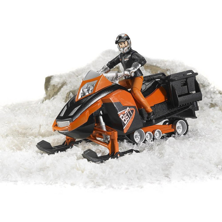 Bruder Snowmobile with Driver and Accessories-Toys & Learning-Bruder-020149-babyandme.ca