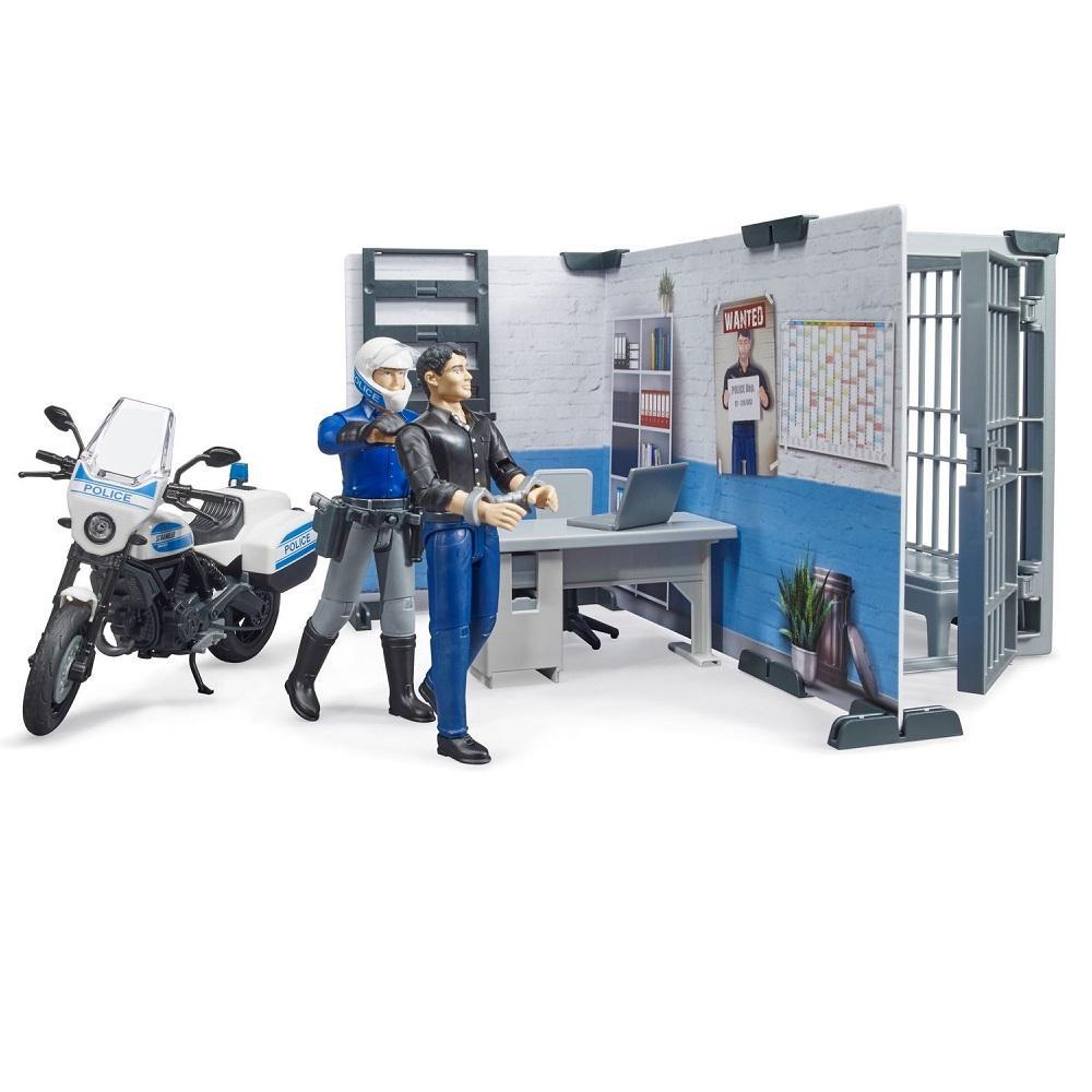Bruder bWorld Police Station with Police Motorcycle-Toys & Learning-Bruder-030153-babyandme.ca