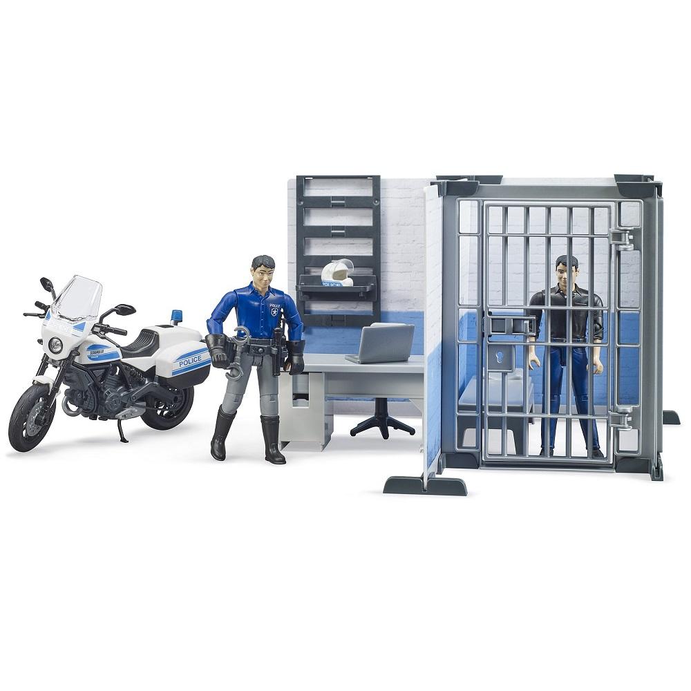 Bruder bWorld Police Station with Police Motorcycle-Toys & Learning-Bruder-030153-babyandme.ca