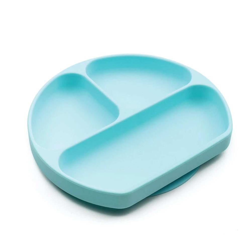 Bumkins Silicone Grip Dish (Blue)-Feeding-Bumkins-024635 BL-babyandme.ca