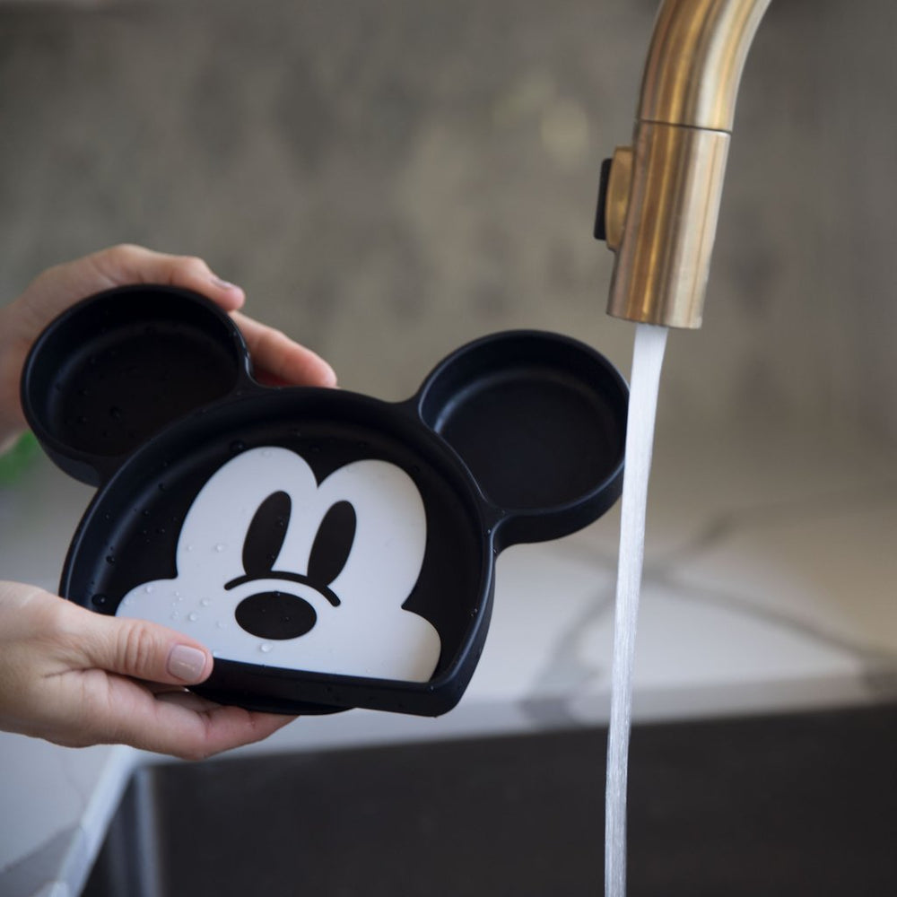 Bumkins Silicone Grip Dish Disney Collection (Mickey Mouse)-Feeding-Bumkins-024635 MM-babyandme.ca
