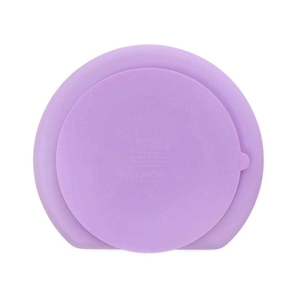 Bumkins Silicone Grip Dish (Lavender)-Feeding-Bumkins-024635 LV-babyandme.ca