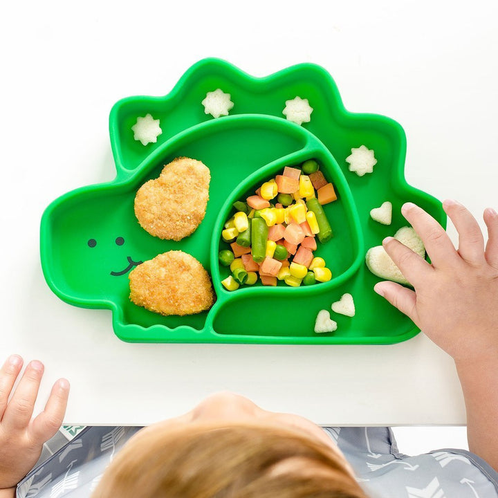 Bumkins Silicone Grip Dish Special Edition (Dino)-Feeding-Bumkins-024635 DN-babyandme.ca