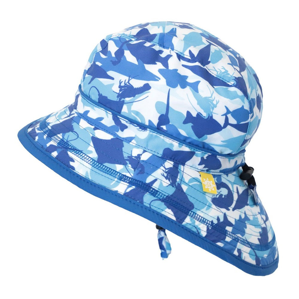 Calikids S1716 UV Beach Hat (Sharks)-Apparel-Calikids--babyandme.ca