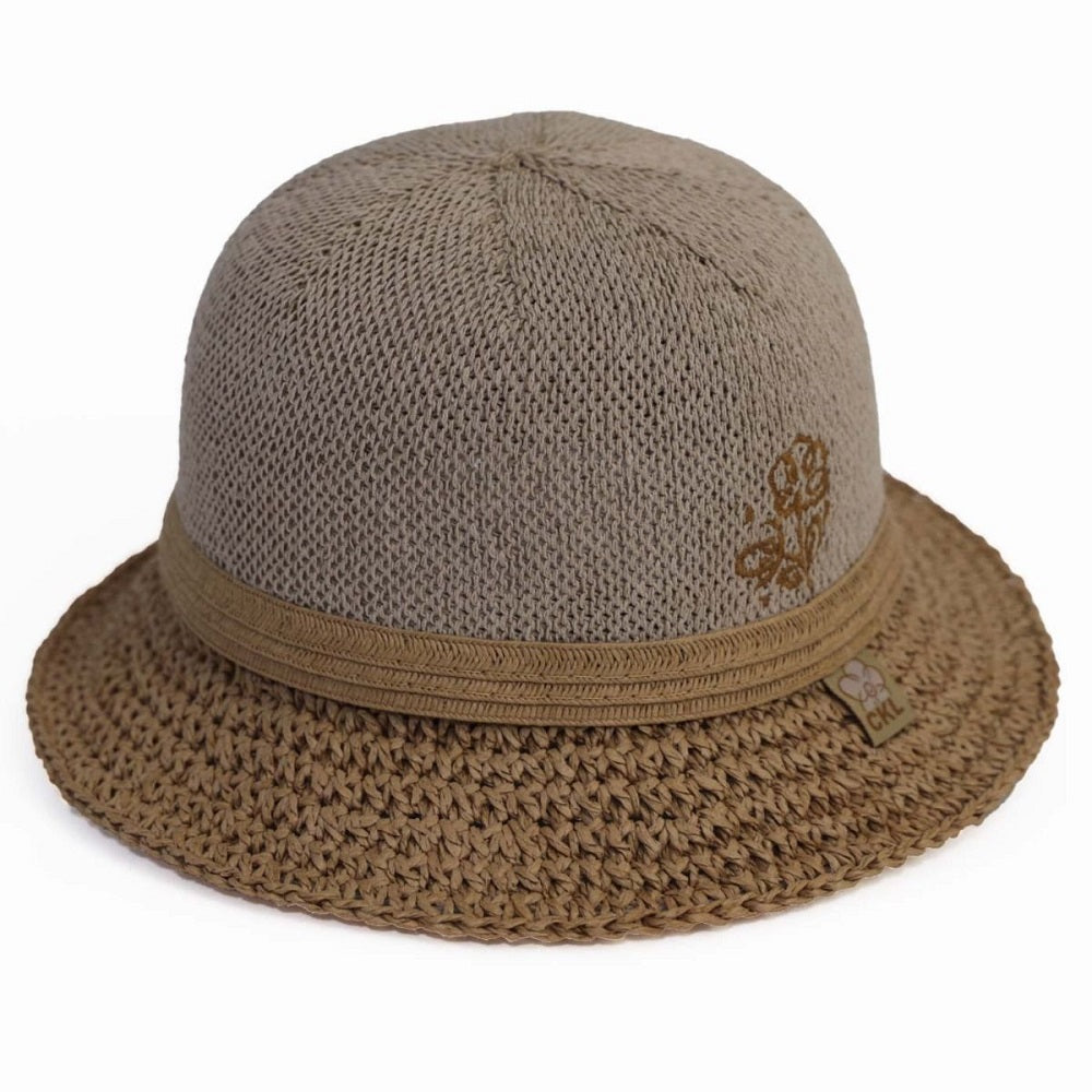Calikids S2120 Straw Beach Hat (Tan)-Apparel-Calikids--babyandme.ca