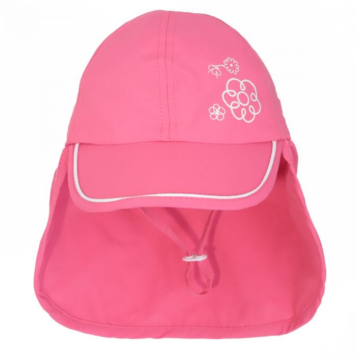 Calikids S2211 Beach Hat with Neck Flap (Hot Pink)-Apparel-Calikids--babyandme.ca