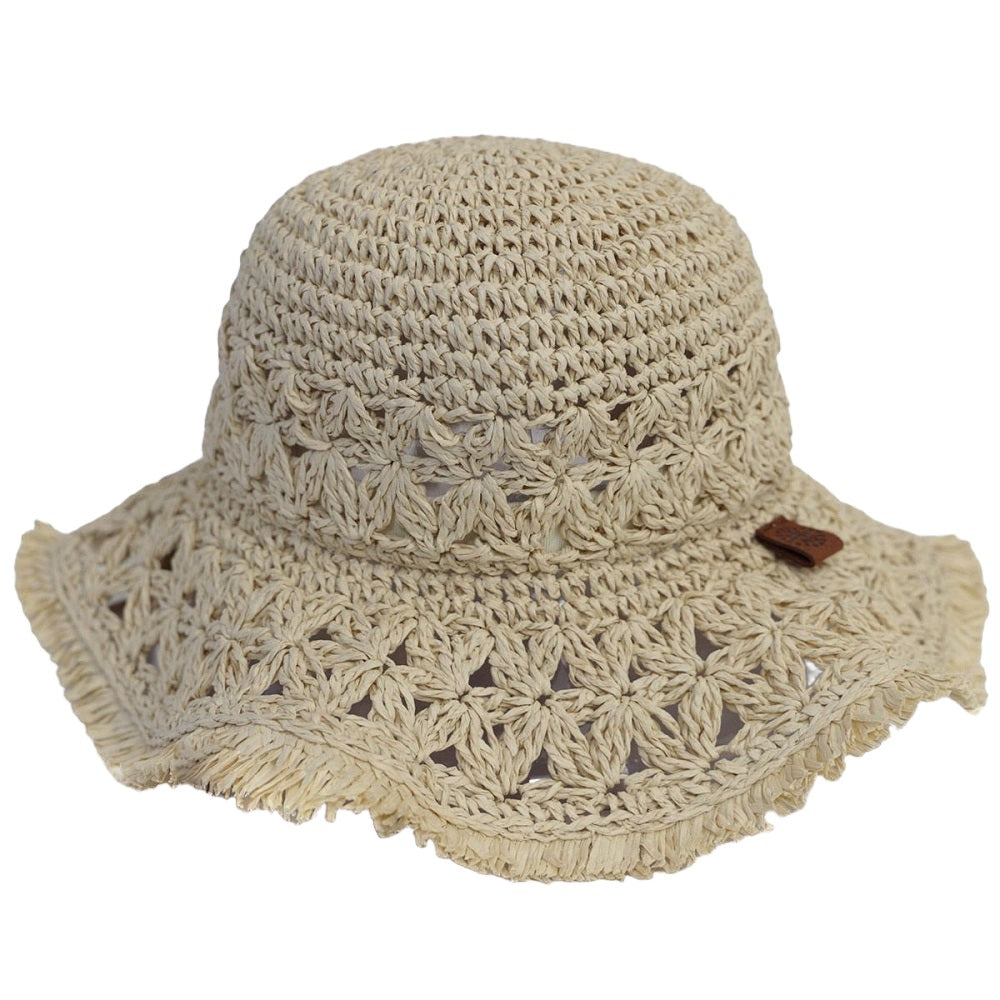 Calikids S2227 Rafia Hat (Sand)-Apparel-Calikids--babyandme.ca