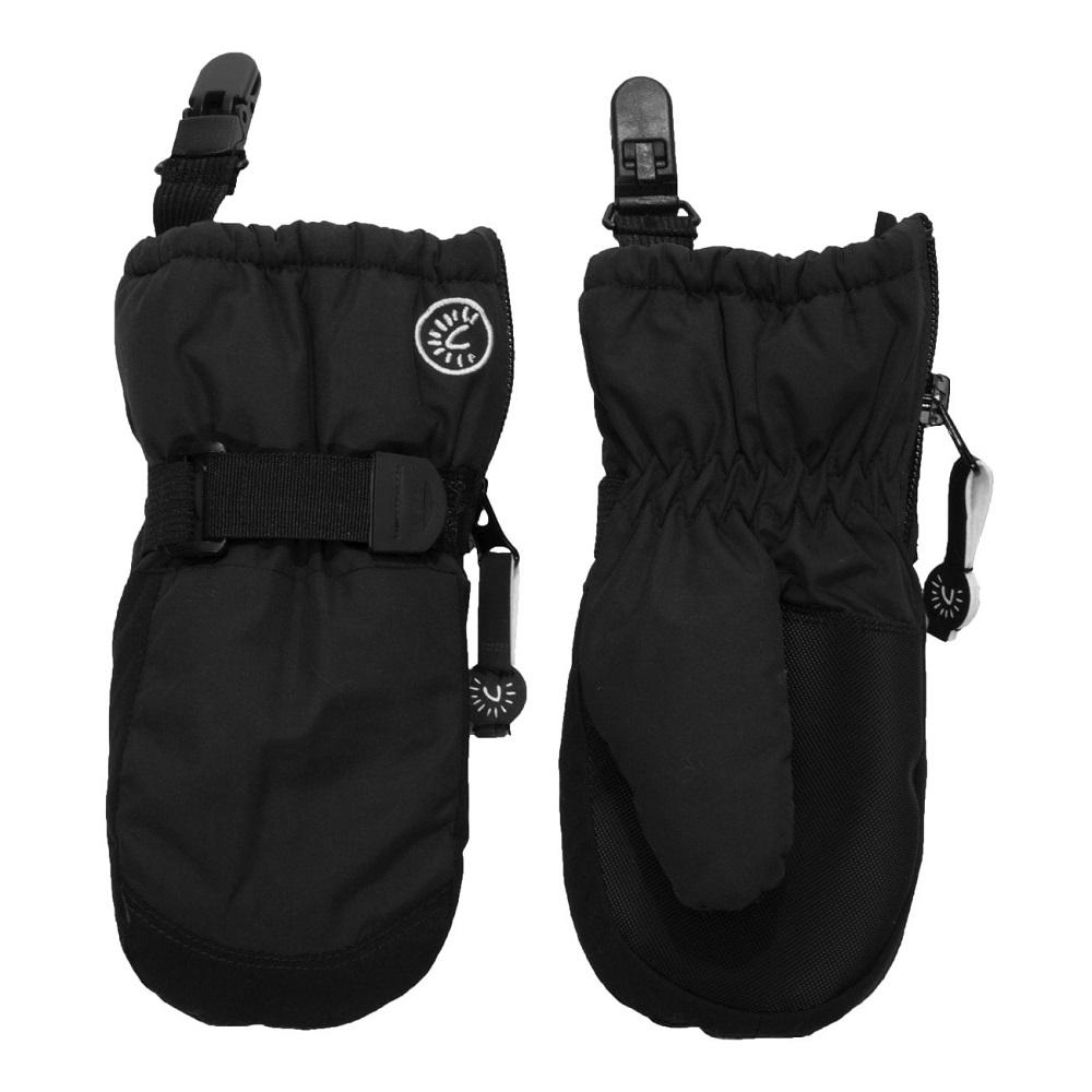 Calikids W0122 Mitten with Clips (Black)-Apparel-Calikids--babyandme.ca
