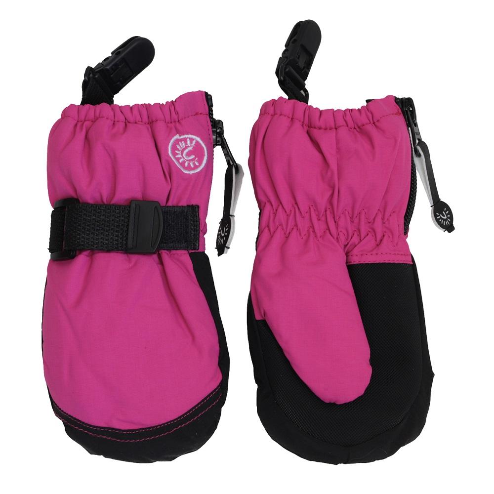 Calikids W0122 Mitten with Clips (Cabaret Pink)-Apparel-Calikids--babyandme.ca