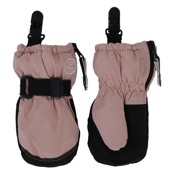 Calikids W0122 Mitten with Clips (Rose)-Apparel-Calikids--babyandme.ca