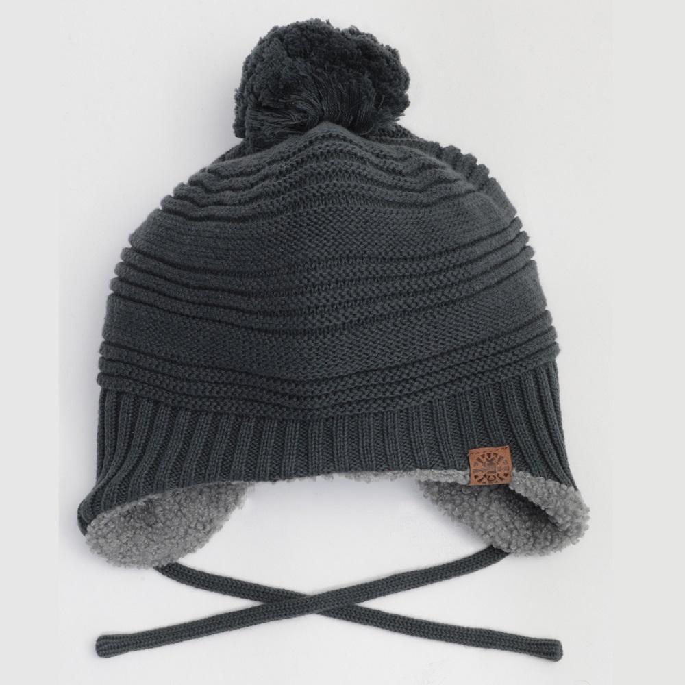 Calikids W2025 Cotton Knit Winter Hat (Graphite)-Apparel-Calikids--babyandme.ca