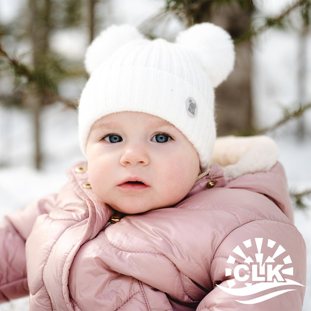 Calikids W2209 Knit Baby Hat (Cream)-Apparel-Calikids-Newborn-031385 CR NB-babyandme.ca