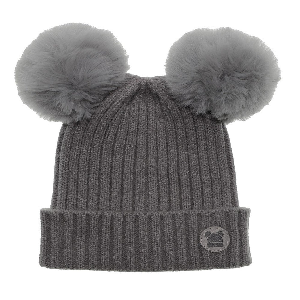 Calikids W2209 Knit Baby Hat (Grey)-Apparel-Calikids-Newborn-031385 GY NB-babyandme.ca