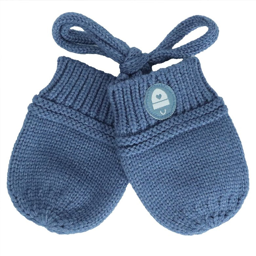 Calikids W2276 Cotton Baby Mitt with Cord (Arctic Blue)-Apparel-Calikids-Newborn-031579 AB NB-babyandme.ca