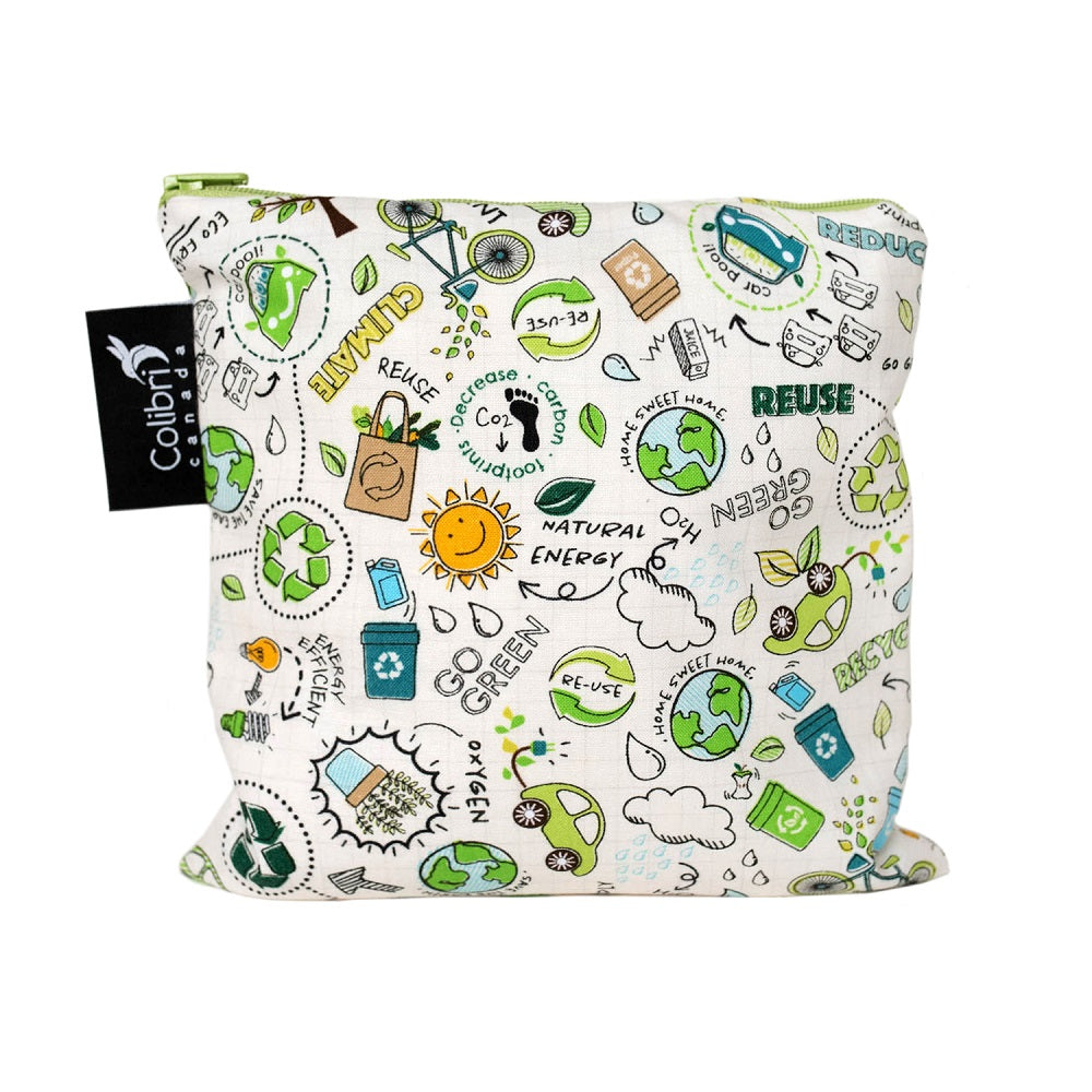 Colibri Reusable Snack Bag Large (Recycle)-Feeding-Colibri-010325 RE-babyandme.ca