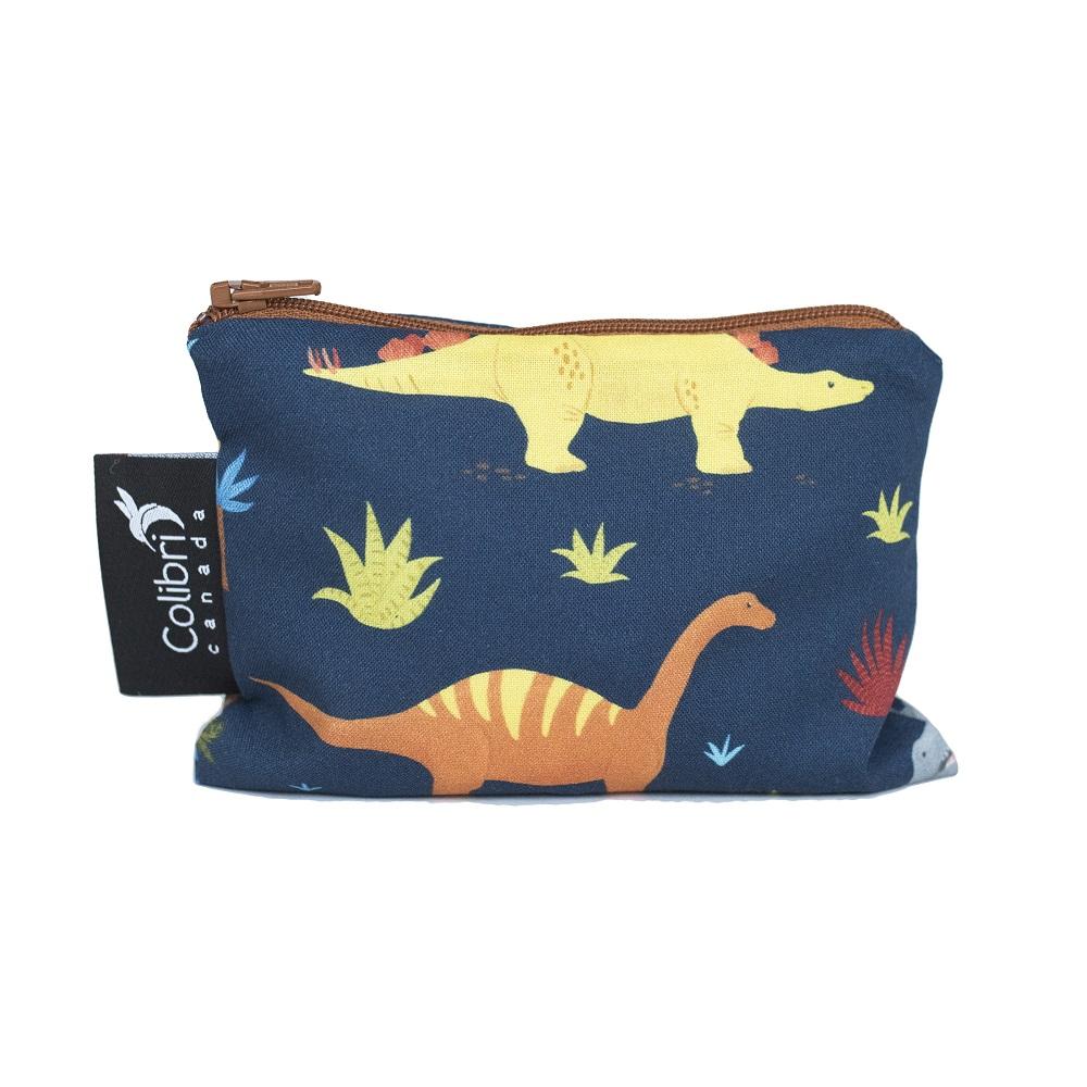 Colibri Reusable Snack Bag Small (Dinosaurs)-Feeding-Colibri-010326 DN-babyandme.ca