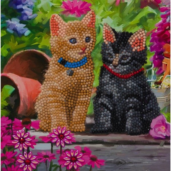 Craft Buddy DIY Crystal Art Card Kit (Cat Friends)-Toys & Learning-Craft Buddy-031177 CAT-babyandme.ca