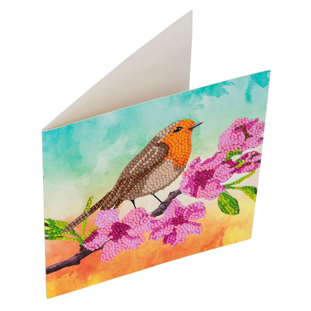 Craft Buddy DIY Crystal Art Card Kit (Robin)-Toys & Learning-Craft Buddy-031177 RO-babyandme.ca