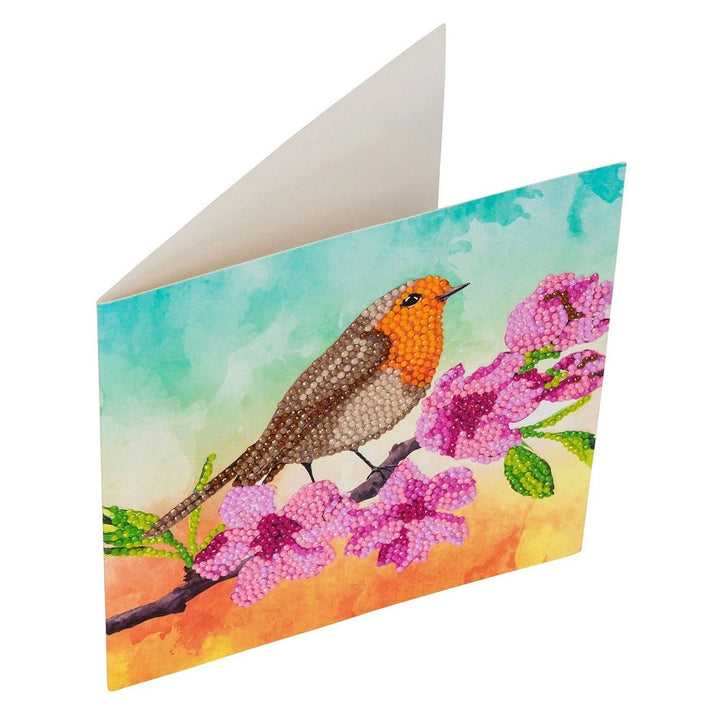 Craft Buddy DIY Crystal Art Card Kit (Robin)-Toys & Learning-Craft Buddy-031177 RO-babyandme.ca