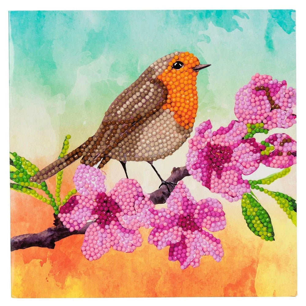 Craft Buddy DIY Crystal Art Card Kit (Robin)-Toys & Learning-Craft Buddy-031177 RO-babyandme.ca