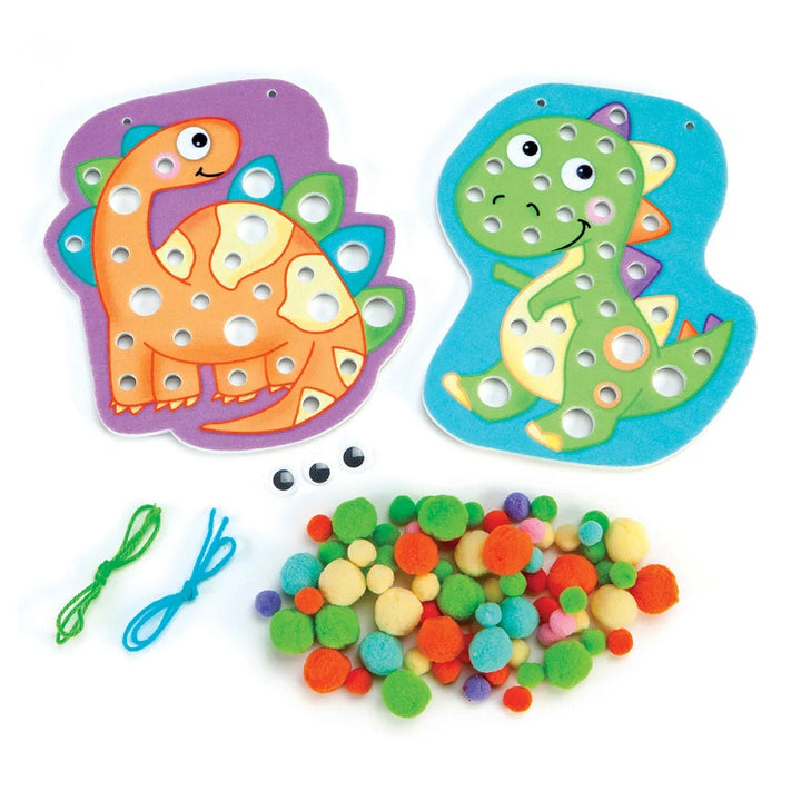 Creativity for Kids Sensory Pompom Pictures (Dinosaurs)-Toys & Learning-Creativity for Kids-031202 DI-babyandme.ca