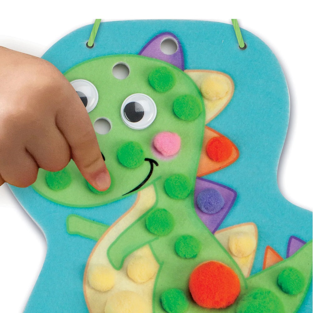 Creativity for Kids Sensory Pompom Pictures (Dinosaurs)-Toys & Learning-Creativity for Kids-031202 DI-babyandme.ca