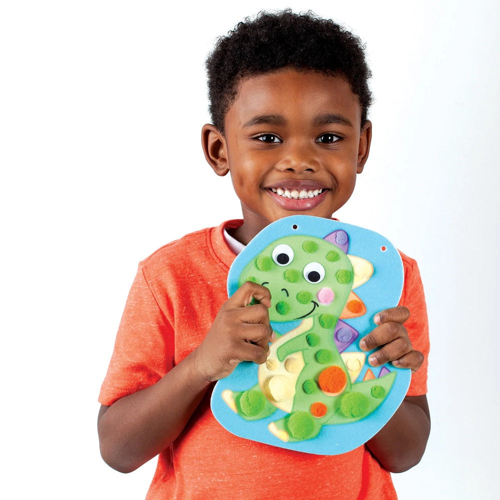 Creativity for Kids Sensory Pompom Pictures (Dinosaurs)-Toys & Learning-Creativity for Kids-031202 DI-babyandme.ca