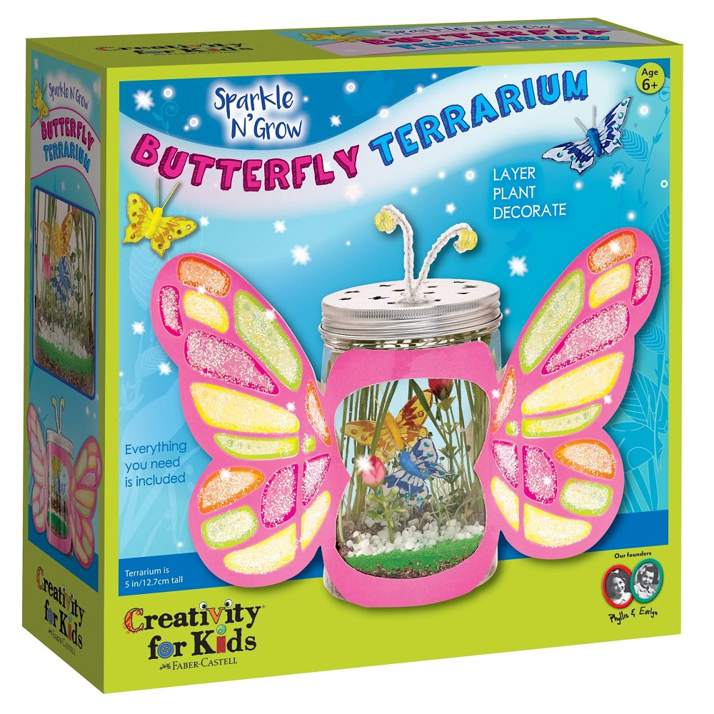 Creativity for Kids Sparkle N' Grow (Butterfly Terrarium)-Toys & Learning-Creativity for Kids-031194 BT-babyandme.ca