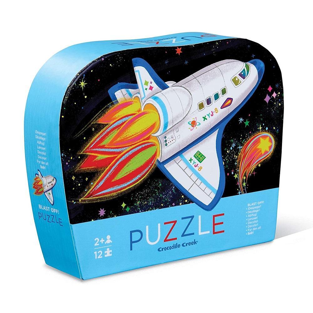 Crocodile Creek 12-Piece Mini Puzzle (Blast Off)-Toys & Learning-Crocodile Creek-009739 BO-babyandme.ca