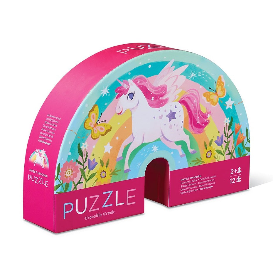 Crocodile Creek 12-Piece Mini Puzzle (Sweet Unicorn) - babyandme