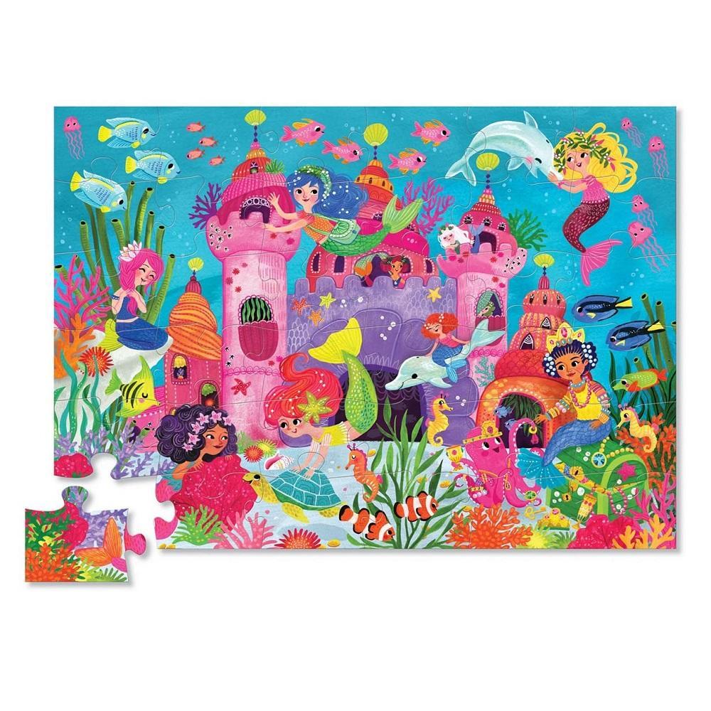 Crocodile Creek 36-Piece Floor Puzzle (Mermaid Palace)-Toys & Learning-Crocodile Creek-009741 MP-babyandme.ca