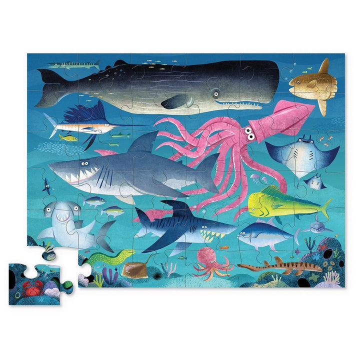 Crocodile Creek 36-Piece Floor Puzzle (Shark Reef)-Toys & Learning-Crocodile Creek-009741 SR-babyandme.ca