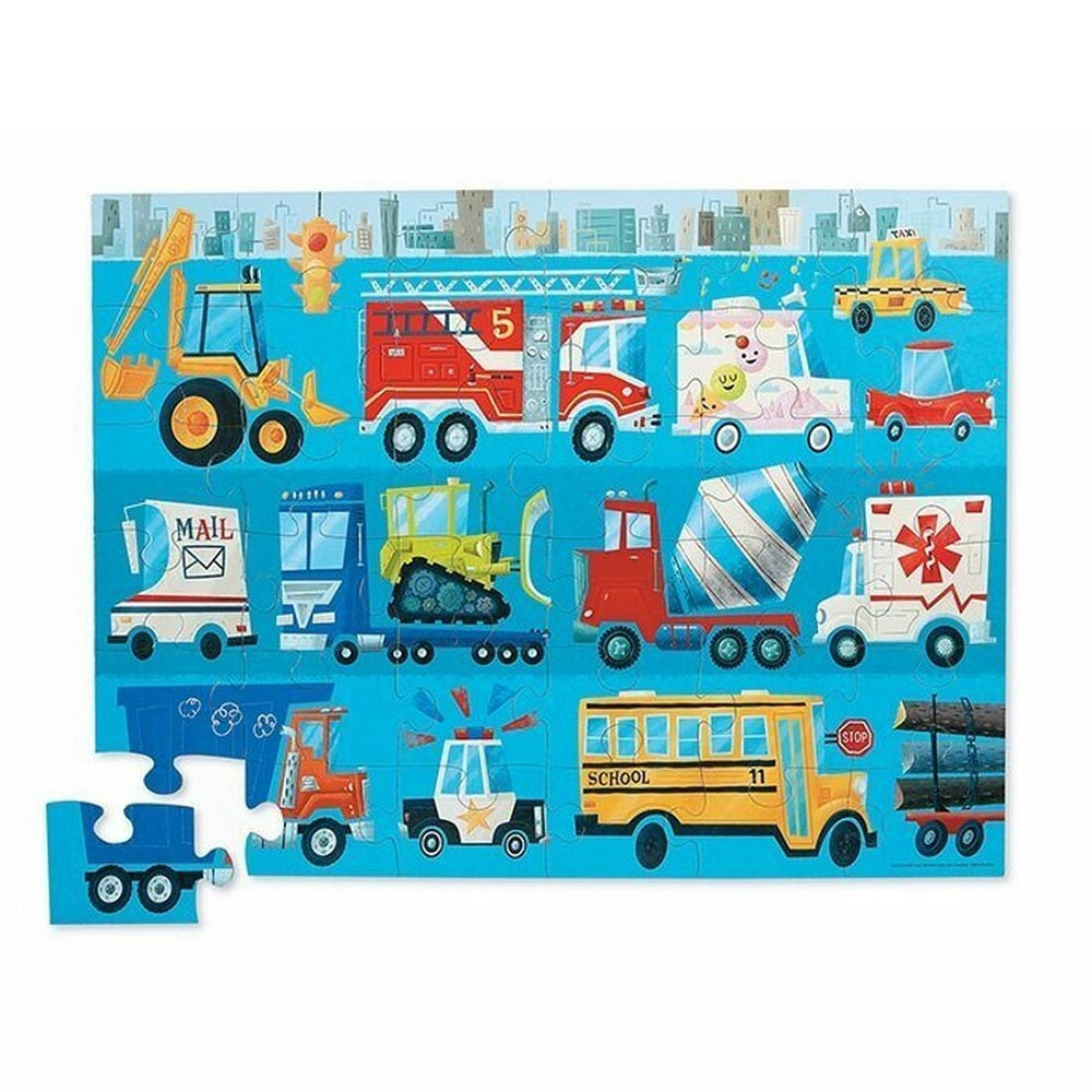 Crocodile Creek 36-Piece Floor Puzzle (Vehicles)-Toys & Learning-Crocodile Creek-009741 VH-babyandme.ca