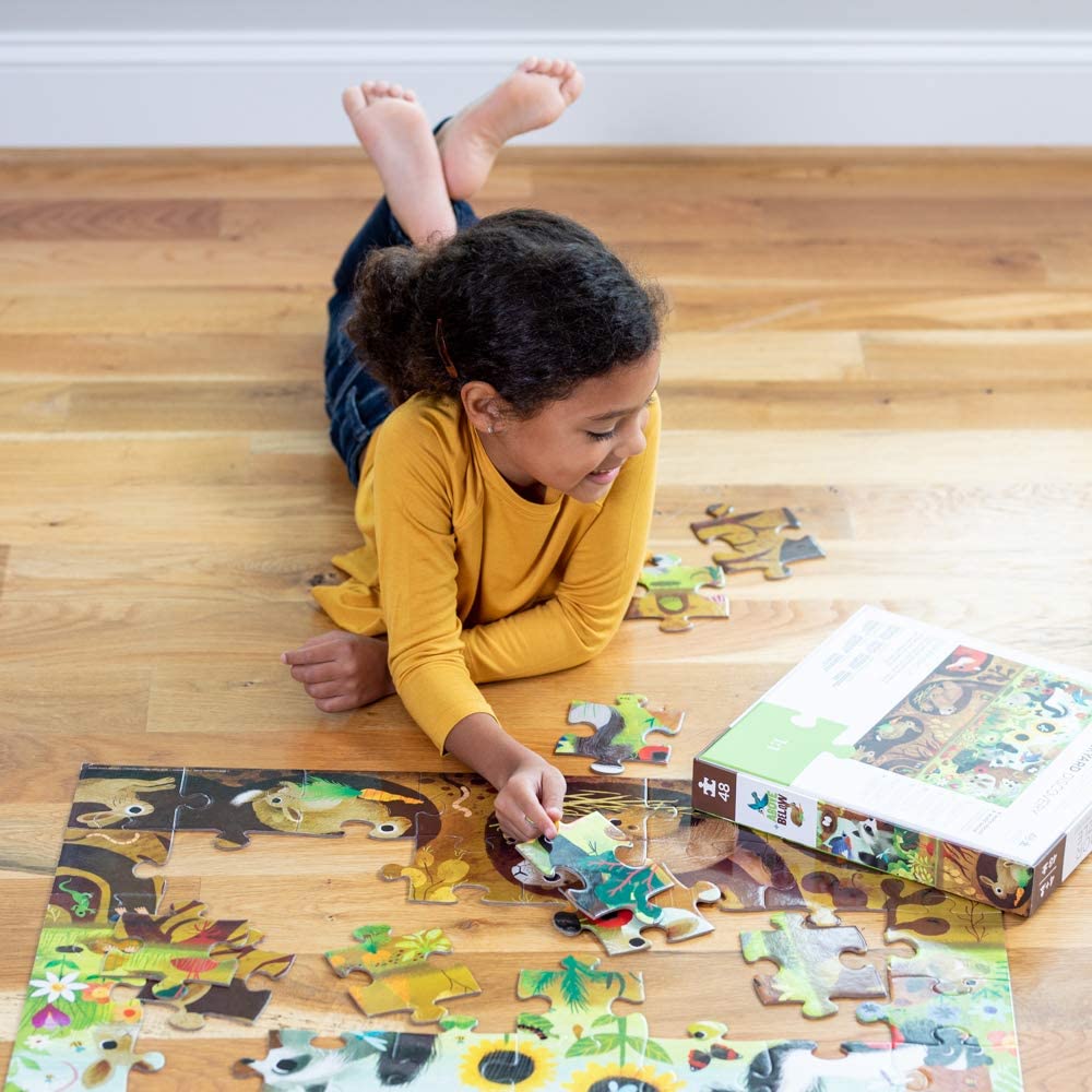 Crocodile Creek 48-Piece Above & Below Floor Puzzle (Backyard Discovery)-Toys & Learning-Crocodile Creek-028109 BY-babyandme.ca