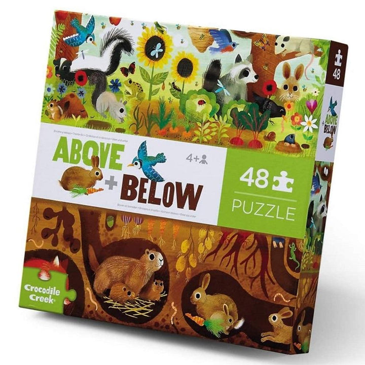 Crocodile Creek 48-Piece Above & Below Floor Puzzle (Backyard Discovery)-Toys & Learning-Crocodile Creek-028109 BY-babyandme.ca