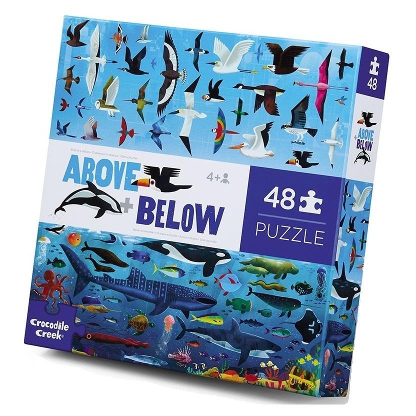 Crocodile Creek 48-Piece Above & Below Floor Puzzle (Sea & Sky)-Toys & Learning-Crocodile Creek-028109 SS-babyandme.ca