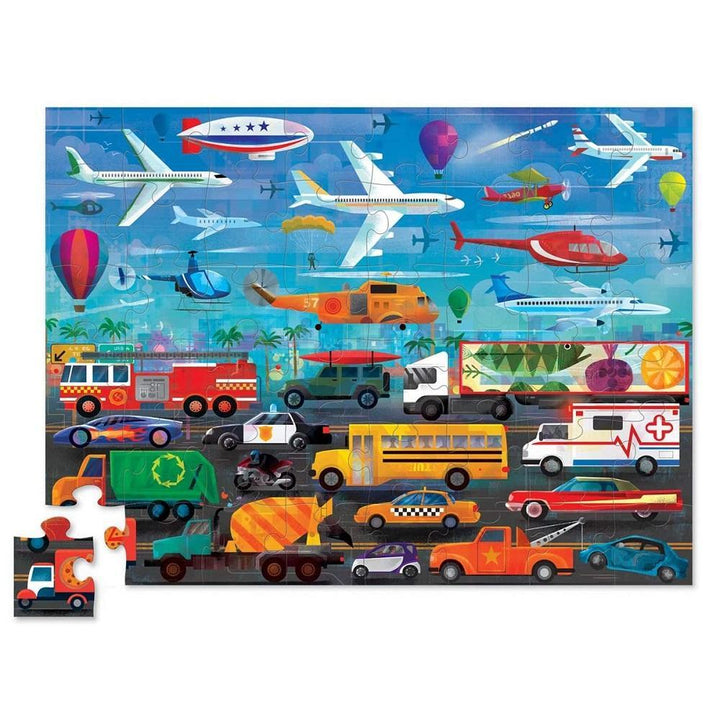 Crocodile Creek 48-Piece Above & Below Floor Puzzle (Things That Go)-Toys & Learning-Crocodile Creek-028109 TG-babyandme.ca