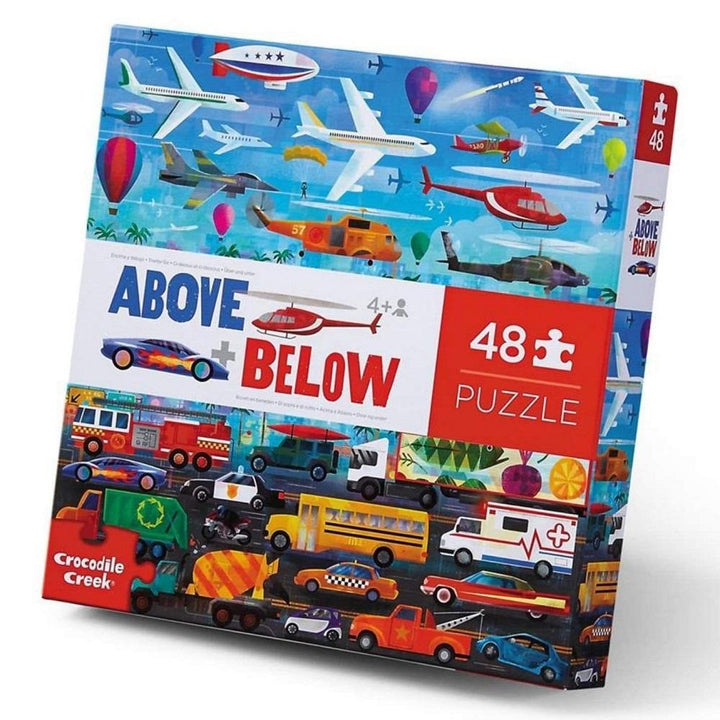 Crocodile Creek 48-Piece Above & Below Floor Puzzle (Things That Go)-Toys & Learning-Crocodile Creek-028109 TG-babyandme.ca