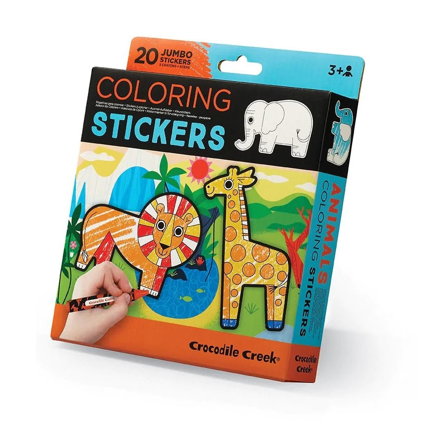 Crocodile Creek Colouring Stickers (Animal)-Toys & Learning-Crocodile Creek-031504 AN-babyandme.ca