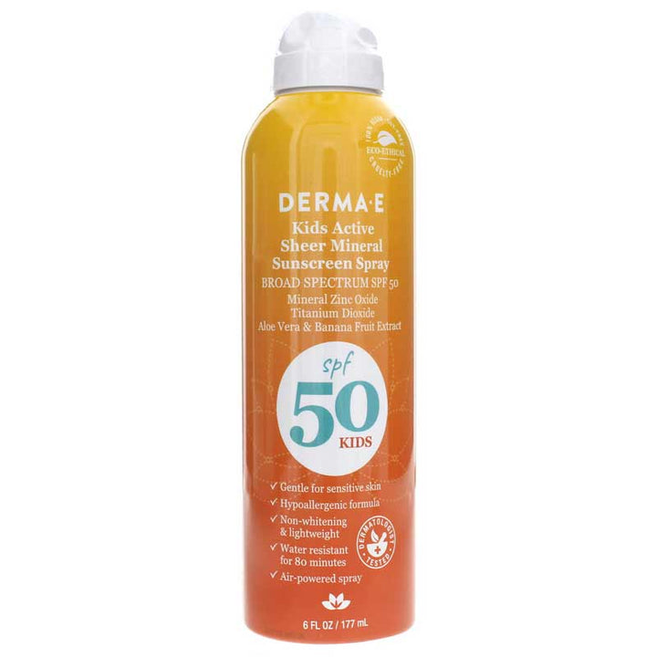 Derma E Kids Mineral Sunscreen Spray SPF50 177 ml-Health-Derma E-031888-babyandme.ca