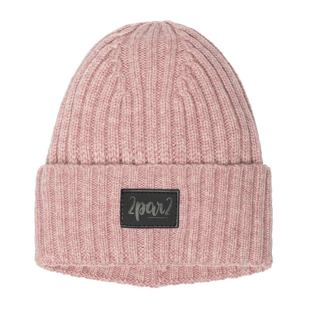 Deux par Deux D20ZW01 622 Knitted Hat (Silver Pink)-Apparel-Deux par Deux--babyandme.ca