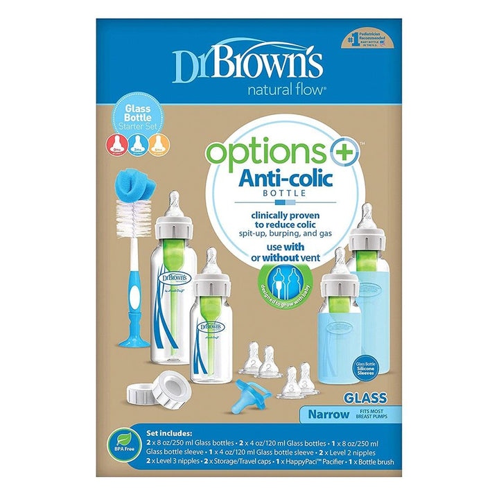 Dr. Brown's Narrow Glass Anti-Colic Options+ Bottles Gift Set-Feeding-Dr. Browns-030055-babyandme.ca