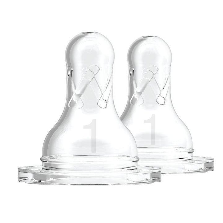 Dr. Brown's Narrow Natural Flow Baby Bottle Nipples Level 1 (2-Pack)-Feeding-Dr. Browns-027378 L1-babyandme.ca