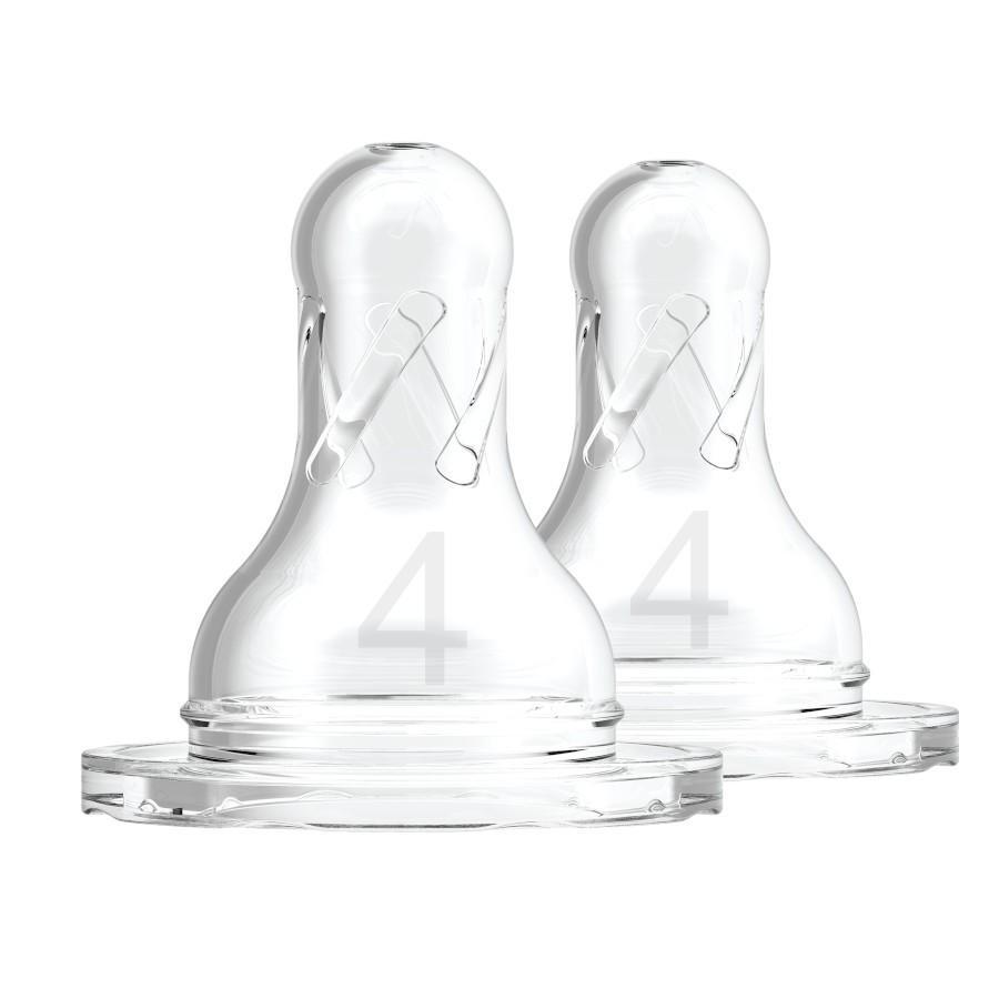 Dr. Brown's Narrow Natural Flow Baby Bottle Nipples Level 4 (2-Pack)-Feeding-Dr. Browns-027378 L4-babyandme.ca