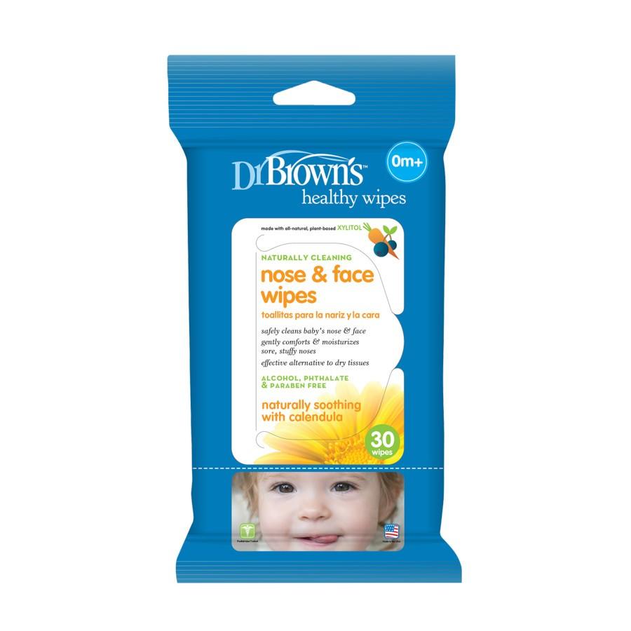 Dr. Brown's Nose & Face Wipes (30 Count)-Health-Dr. Browns-026383-babyandme.ca