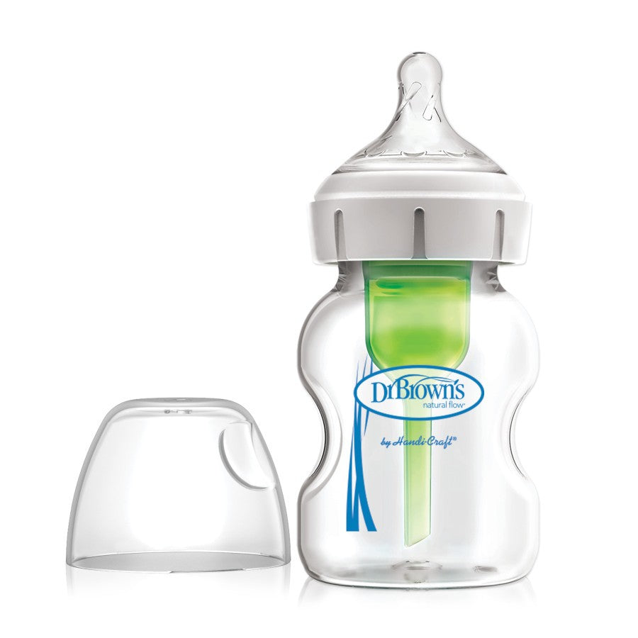 Dr. Brown's Wide-Neck Glass Natural Flow Anti-Colic Options+ Bottle (5oz)-Feeding-Dr. Browns-022262-babyandme.ca