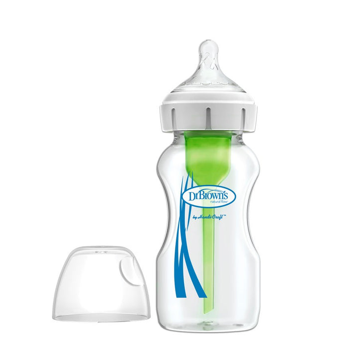 Dr. Brown's Wide-Neck Glass Natural Flow Anti-Colic Options+ Bottle (9oz)-Feeding-Dr. Browns-022264-babyandme.ca