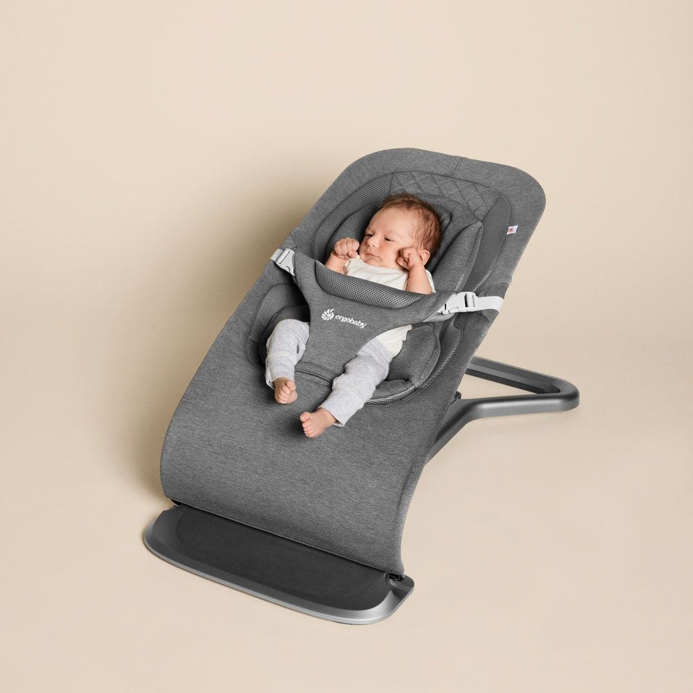 Ergobaby 3-in-1 Evolve Bouncer (Charcoal Grey)-Gear-Ergobaby-031650 CG-babyandme.ca