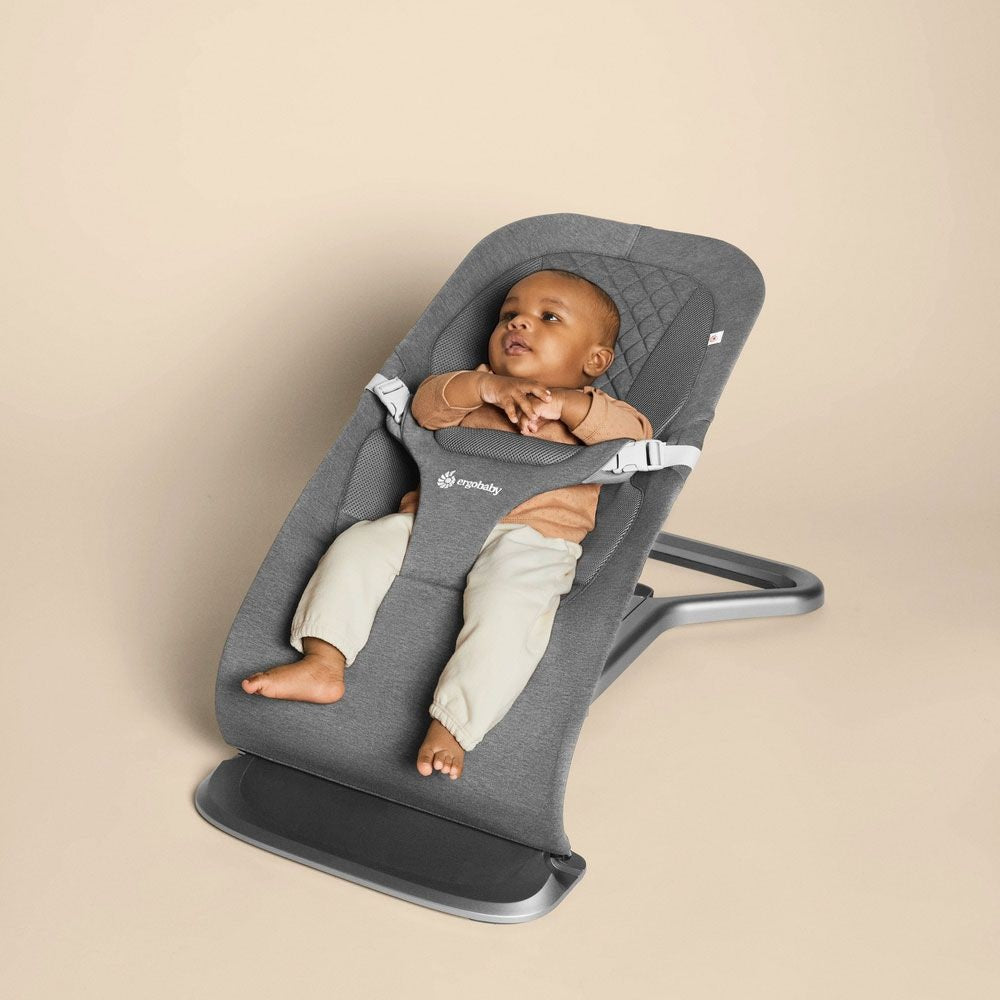 Ergobaby 3-in-1 Evolve Bouncer (Charcoal Grey)-Gear-Ergobaby-031650 CG-babyandme.ca